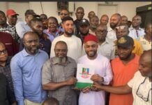 David Umahi Son, Osborn, Picks APC Chairmanship Nomination Form