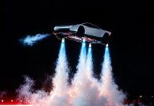 Tesla Unveils Flying Roadster Vehicle with SpaceX Thrusters